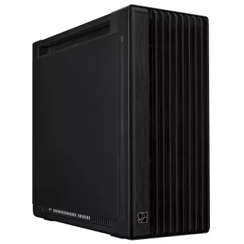Obudowa PC ASUS ProArt PA602 Wood Edition Midi Tower Czarna — obsługa EATX, GPU 45 cm, zasilacz/chłodzenie 19 cm, 8 zatok HDD, USB-C