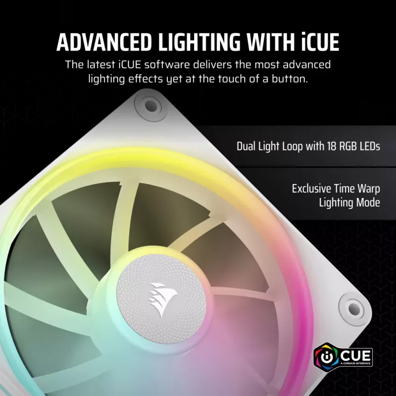 CORSAIR Icue Link Lx120 RGB 120mm Wentylatory PWM Zestaw startowy - Biały