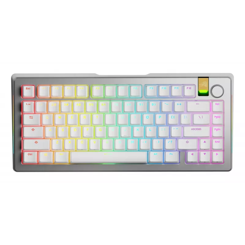 Glorious Gaming GMMK 3 PRO HE 75% Prebuilt Wireless srebrny - US