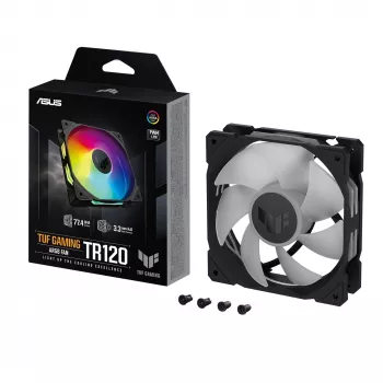 ASUS TUF Gaming TR120 ARGB Fan - pojedyncze opakowanie Obudowa komputera 12 cm Czarny