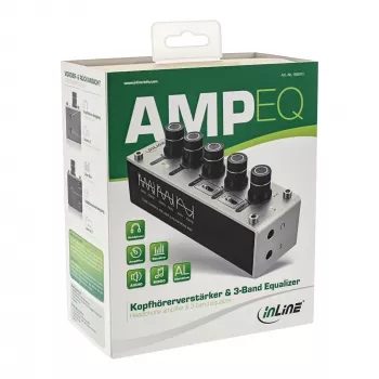 InLine AmpEQ Tri-Tone Hi-Res AUDIO Przedwzmacniacz i wzmacniacz słuchawkowy, stereo 3,5 mm, zasilanie USB