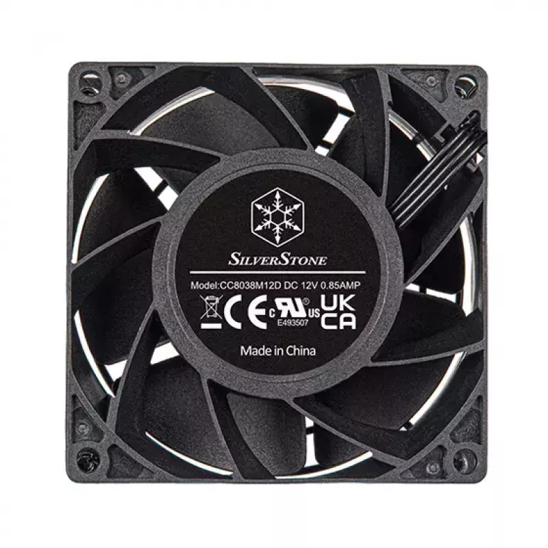 Wentylator Silverstone FHS 80X 8 cm czarny 83,66 cfm 50,77 mmH2O