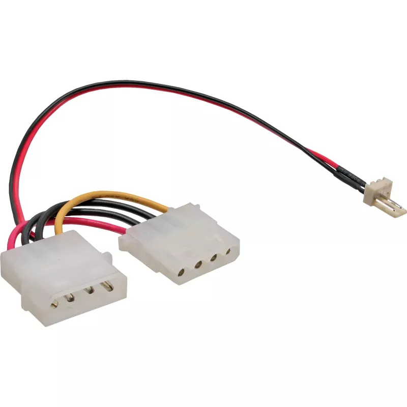 InLine Kabel adaptera wentylatora 3-pin / zasilanie 4-pin 0.15m