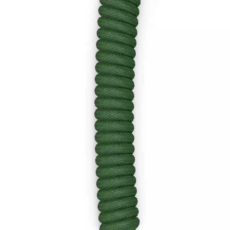 Glorious Gaming Glorious GMMK Spiralny kabel Forest Rain, zielony, 1.4 m, 1 szt., Glorious Gaming, USB Type-A, USB Type-C, Aviator