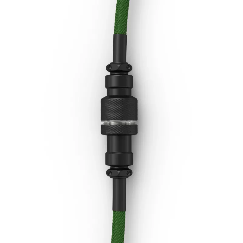 Glorious Gaming Glorious GMMK Spiralny kabel Forest Rain, zielony, 1.4 m, 1 szt., Glorious Gaming, USB Type-A, USB Type-C, Aviator