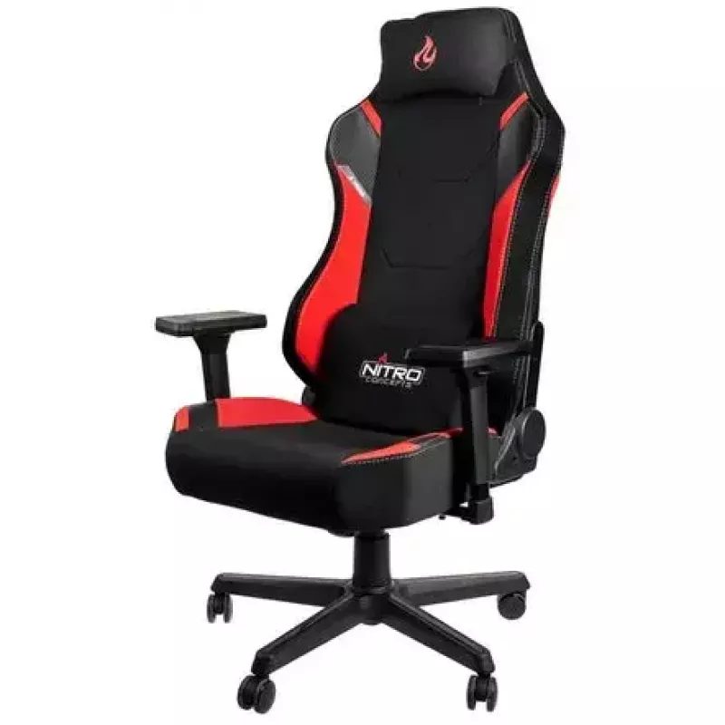 Tapicerowane siedzisko Nitro Concepts X1000 Czarny czerwony Wysokość 119-128,6 cm