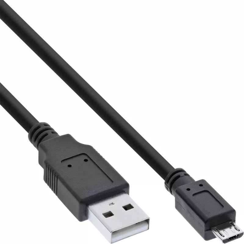 Kabel InLine Micro USB 2.0 USB Typ A męski / Micro-B męski, czarny, 1,5 m