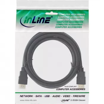 InLine High Speed kabel HDMI z Ethernetem Premium 4K2K męski / męski czarny 0,5m