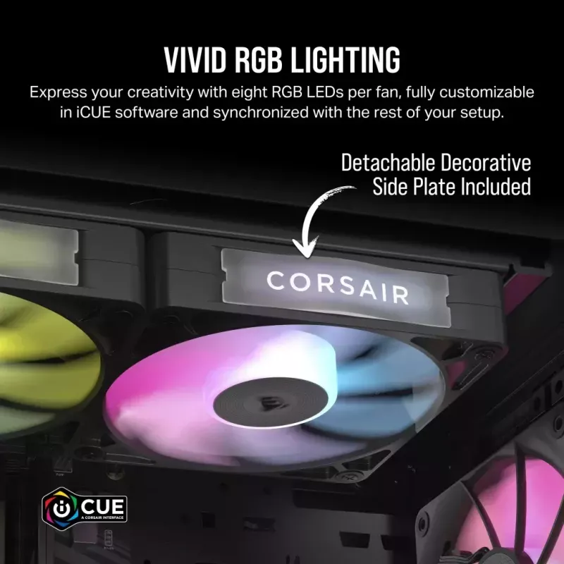 Wentylator Corsair iCUE LINK RX120 RGB 12 cm 400-2100 RPM Łożysko magnetyczne