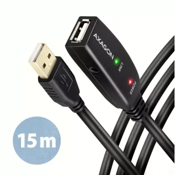 Axagon ADR-215 USB 2.0 A-M -> A-F aktywny przedłużacz/repeater 15 m