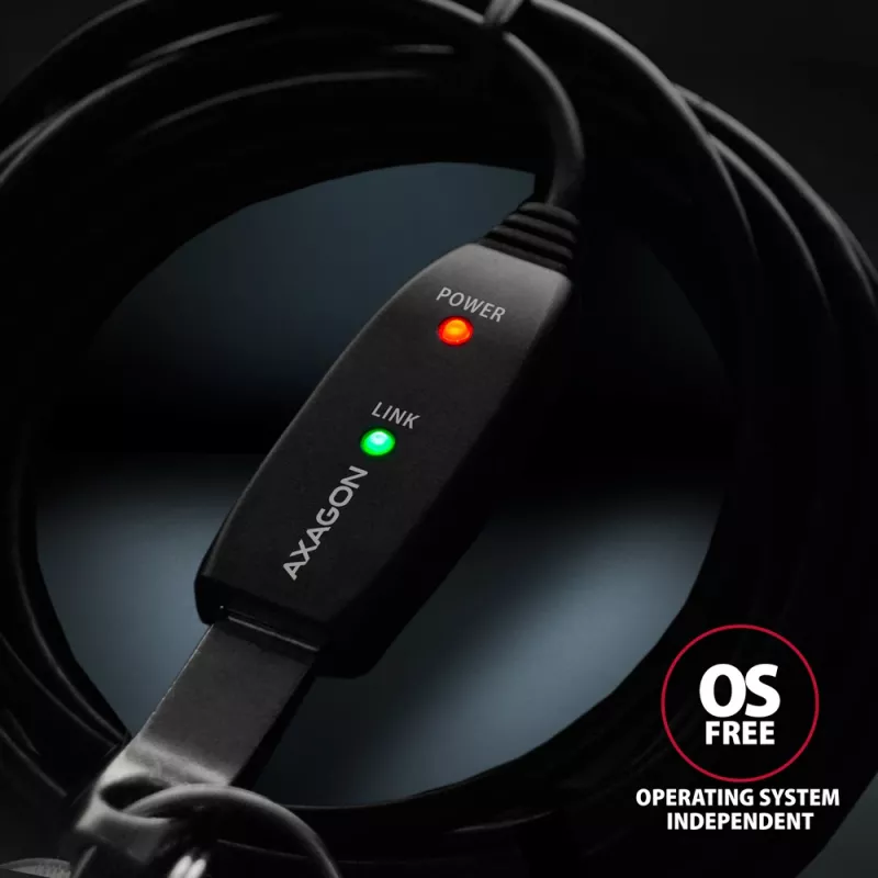 Axagon ADR-215 USB 2.0 A-M -> A-F aktywny przedłużacz/repeater 15 m