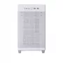Obudowa PC ASUS AP201 PRIME CASE TG biały Mini Tower — micro ATX, szkło hartowane, 3× kieszenie 3,5 cala, 1× 2,5 cala, USB-A×2, USB-C×1