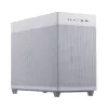 Obudowa PC ASUS AP201 PRIME CASE TG biały Mini Tower — micro ATX, szkło hartowane, 3× kieszenie 3,5 cala, 1× 2,5 cala, USB-A×2, USB-C×1
