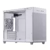 Obudowa PC ASUS AP201 PRIME CASE TG biały Mini Tower — micro ATX, szkło hartowane, 3× kieszenie 3,5 cala, 1× 2,5 cala, USB-A×2, USB-C×1