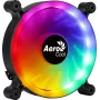 AEROCOOL 120 mm wentylator do obudowy PC SPECTRO12 RGB, 12 V, 1000 RPM, 3,6 W, Molex, antywibracyjny, łożysko ślizgowe, czarny