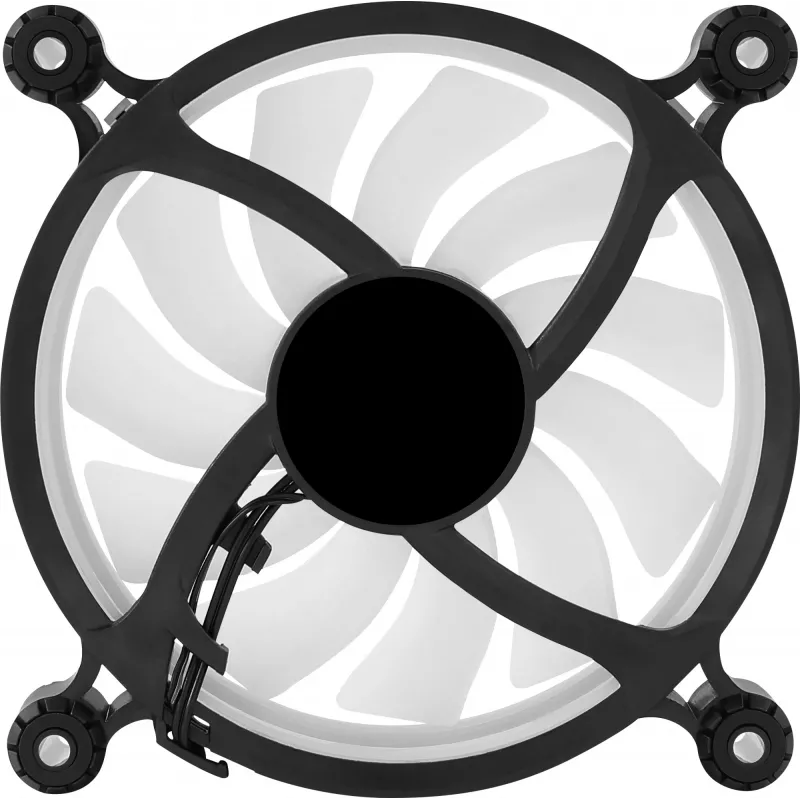 AEROCOOL 120 mm wentylator do obudowy PC SPECTRO12 RGB, 12 V, 1000 RPM, 3,6 W, Molex, antywibracyjny, łożysko ślizgowe, czarny