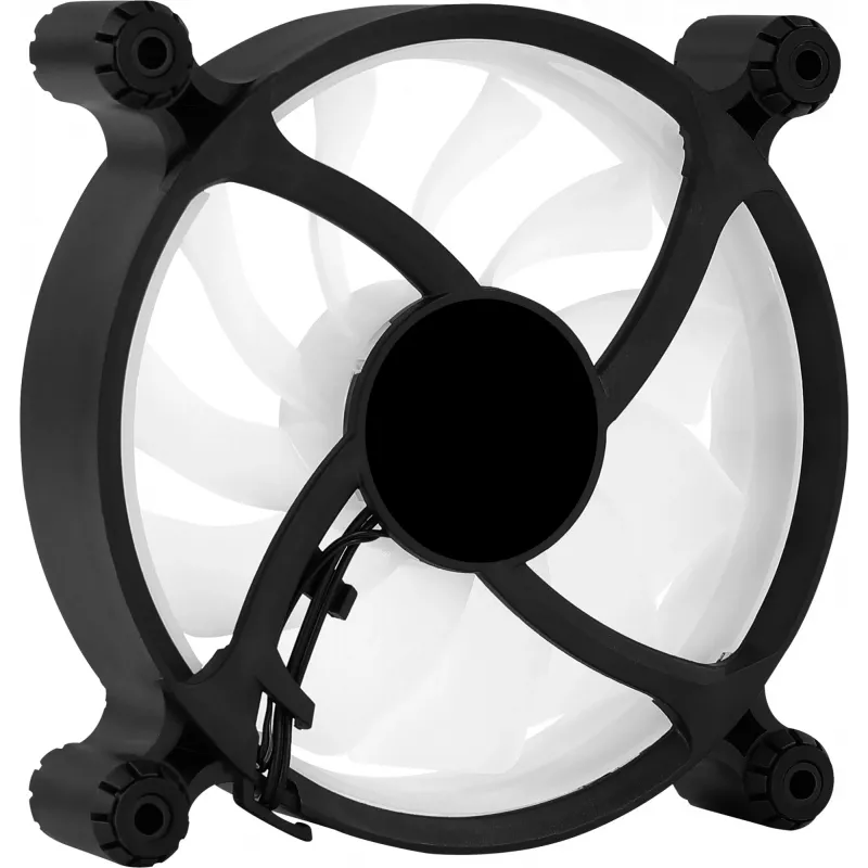 AEROCOOL 120 mm wentylator do obudowy PC SPECTRO12 RGB, 12 V, 1000 RPM, 3,6 W, Molex, antywibracyjny, łożysko ślizgowe, czarny