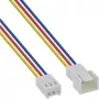 Przedłużacz kabla wentylatora InLine 3-pin Molex męski/żeński długość 0,60 m