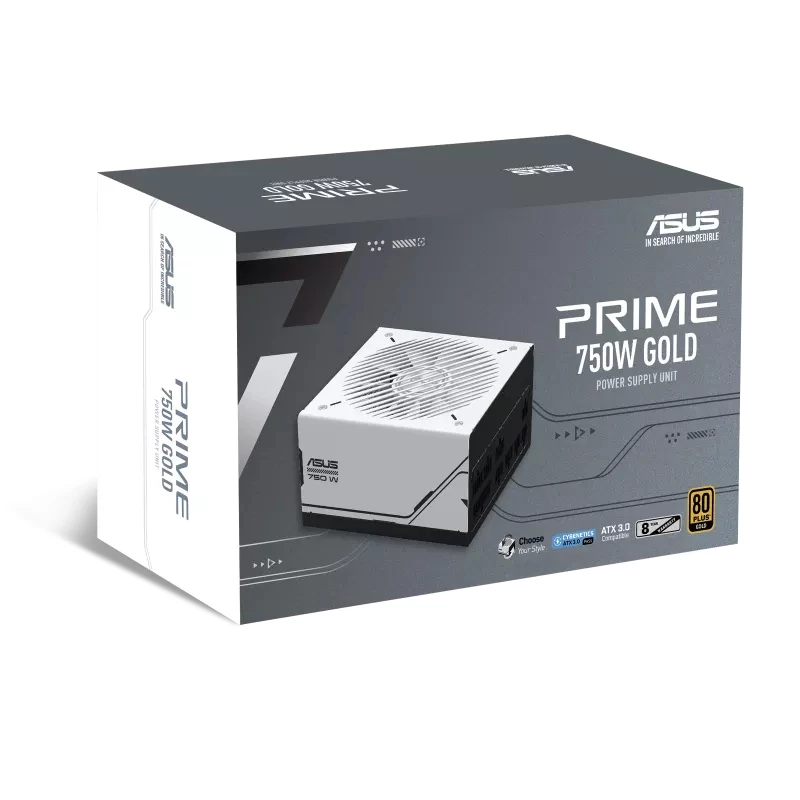 ASUS Prime 750W Gold (AP-750G) zasilacz 20+4 pin ATX ATX Czarny, Biały