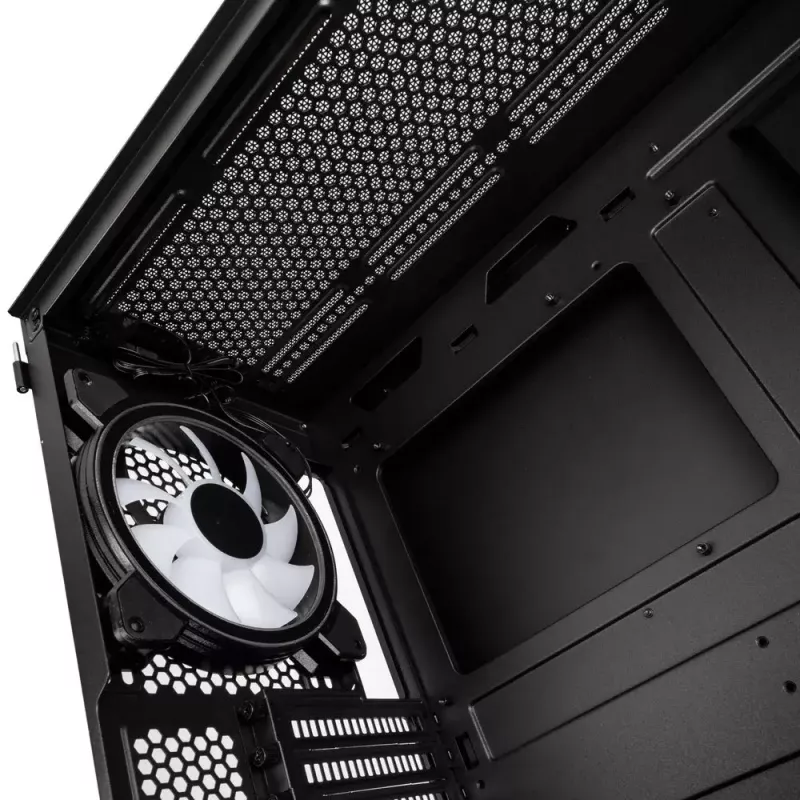 Obudowa PC Kolink Observatory Y AMD SE ARGB Midi Tower Czarna, Przezroczysta