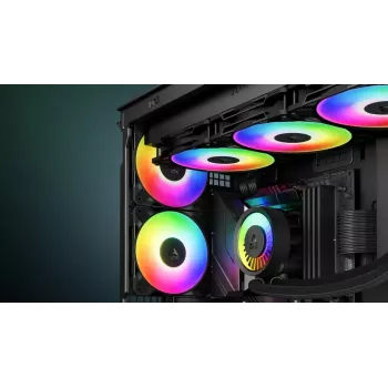 Zestaw 3 wentylatorów obudowy 120 mm PWM A‑RGB, Arctic Freezer P12 Pro A‑RGB — 131 m³/h, łożysko FDB, opcje czarny/biały