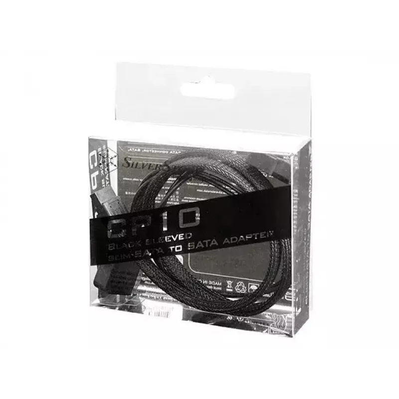 Kabel Silverstone CP10 0.5m SATA 6-pin Slimline Męski