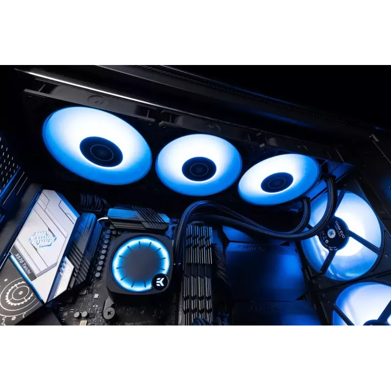 Chłodzenie cieczą EK Water Blocks Nucleus AIO CR360 Lux D-RGB 12 cm Czarny