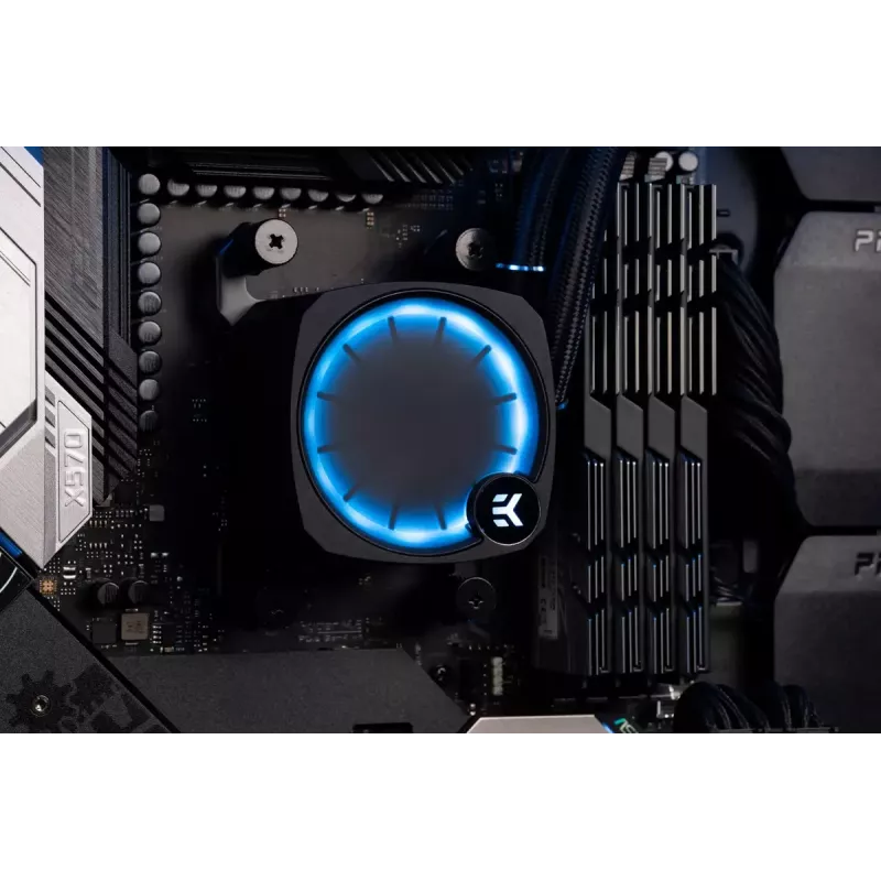 Chłodzenie cieczą EK Water Blocks Nucleus AIO CR360 Lux D-RGB 12 cm Czarny