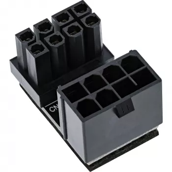 Wewnętrzny adapter zasilania InLine 180° ATX 8pin męski żeński czarny 26638E