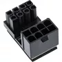 Wewnętrzny adapter zasilania InLine 180° ATX 8pin męski żeński czarny 26638E