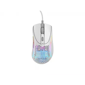 Glorious Gaming Glorious Model D 2 Wired - Matowy biały, Praworęczna, Optyczna, USB Type-A, 26000 DPI, Biały