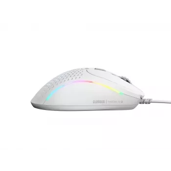 Glorious Gaming Glorious Model D 2 Wired - Matowy biały, Praworęczna, Optyczna, USB Type-A, 26000 DPI, Biały
