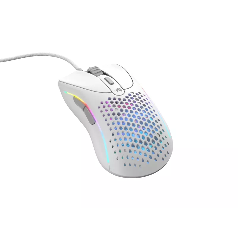 Glorious Gaming Glorious Model D 2 Wired - Matowy biały, Praworęczna, Optyczna, USB Type-A, 26000 DPI, Biały