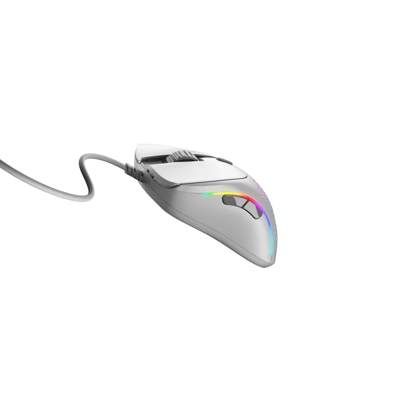 Glorious Gaming Glorious Model D 2 Wired - Matowy biały, Praworęczna, Optyczna, USB Type-A, 26000 DPI, Biały