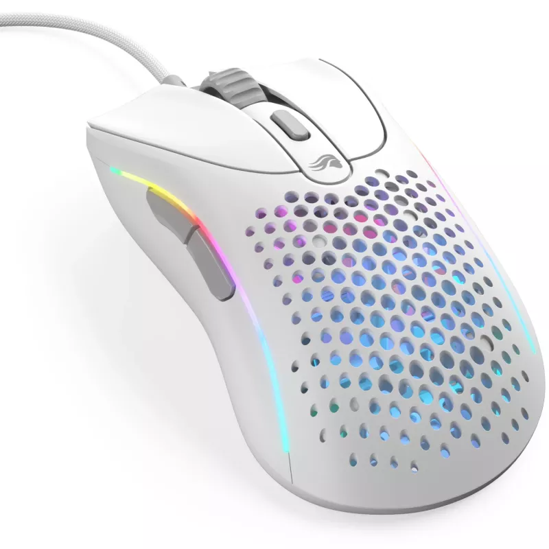 Glorious Gaming Glorious Model D 2 Wired - Matowy biały, Praworęczna, Optyczna, USB Type-A, 26000 DPI, Biały