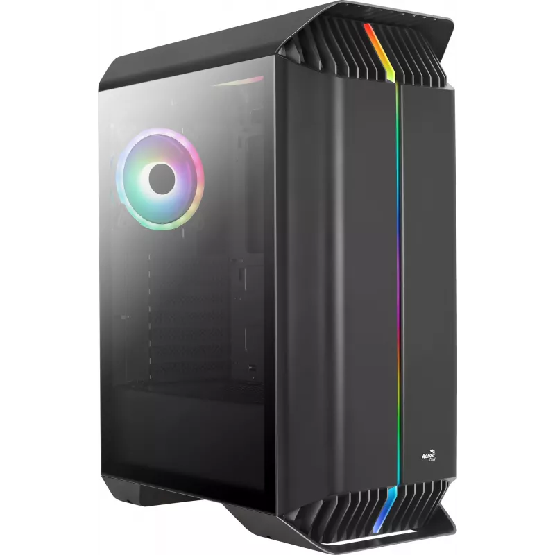 Aerocool GLADIATOR DUO ATX Gaming Case 3x ARGB 12cm Fans, Midi Tower, PC, Czarny, ATX, micro ATX, Mini-ITX, ABS, SPCC, Gaming