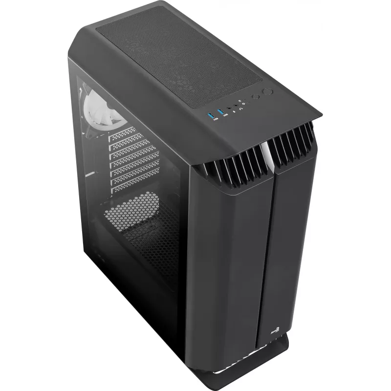 Aerocool GLADIATOR DUO ATX Gaming Case 3x ARGB 12cm Fans, Midi Tower, PC, Czarny, ATX, micro ATX, Mini-ITX, ABS, SPCC, Gaming