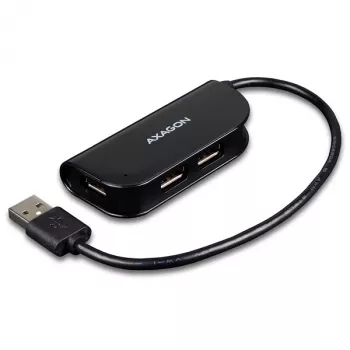 Axagon HUE-X4B koncentrator interfejsu USB 2.0 480 Mbit/s Czarny