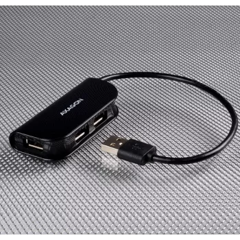 Axagon HUE-X4B koncentrator interfejsu USB 2.0 480 Mbit/s Czarny