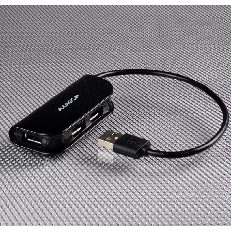 Axagon HUE-X4B koncentrator interfejsu USB 2.0 480 Mbit/s Czarny