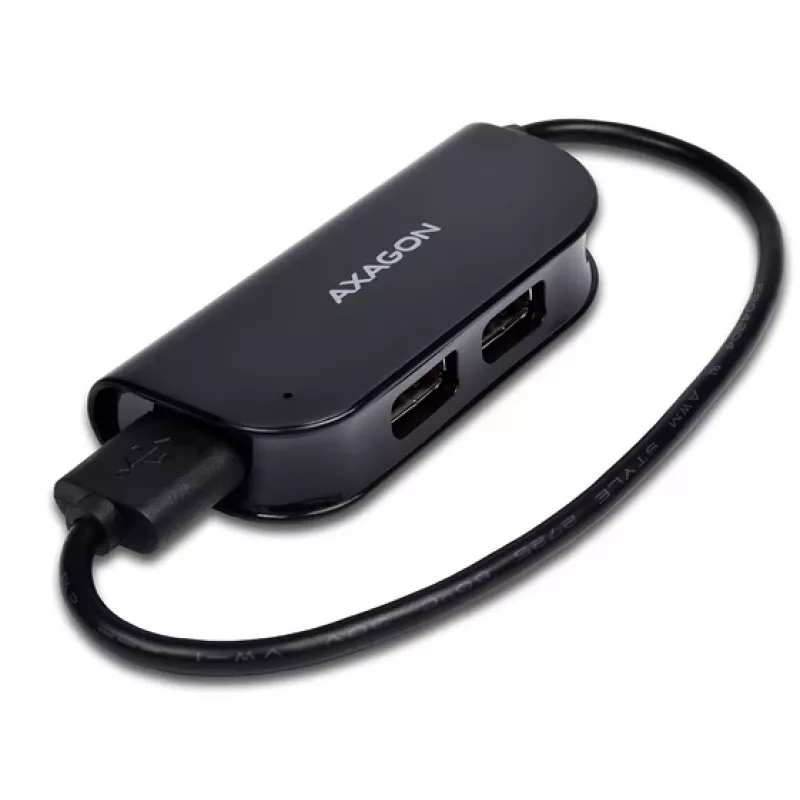 Axagon HUE-X4B koncentrator interfejsu USB 2.0 480 Mbit/s Czarny