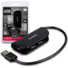 Axagon HUE-X4B koncentrator interfejsu USB 2.0 480 Mbit/s Czarny