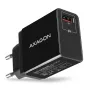 Axagon ACU-QC19 ładowarka do urządzeń mobilnych Telefon komórkowy, Power bank, Smartfon, Tablet, Uniwersalna Czarny Prąd przemienny Szybkie ładowanie Wewnętrzna