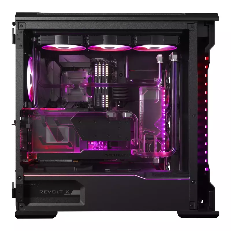 Blok wodny + backplate Phanteks Glacier G40 Acrylic miedź Czarny Transparent
