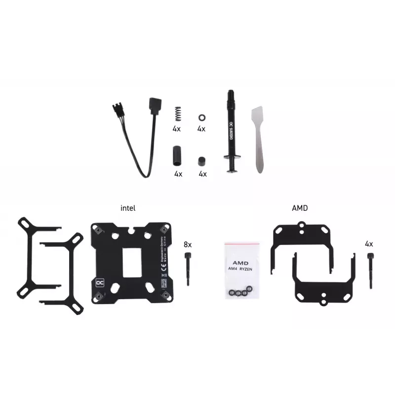 Blok wodny Alphacool 13082 mosiądz miedź czarny 70 mm
