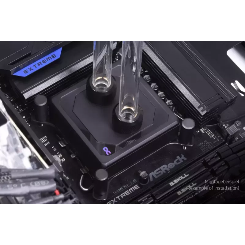 Blok wodny Alphacool 13082 mosiądz miedź czarny 70 mm