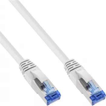 Kabel krosowy InLine S/FTP PiMF Cat.6A bezhalogenowy 500MHz biały 0,5m