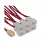 adapter kablowyowy wentylatora InLine Y 3-pin Molex żeński / 6x 3-pin Molex męski