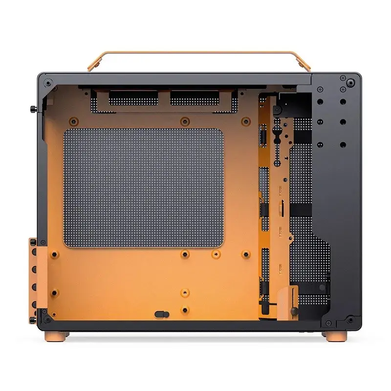 Obudowa komputerowa JONSPLUS MATX Handle Case Z20 - Czarno-Pomarańczowa