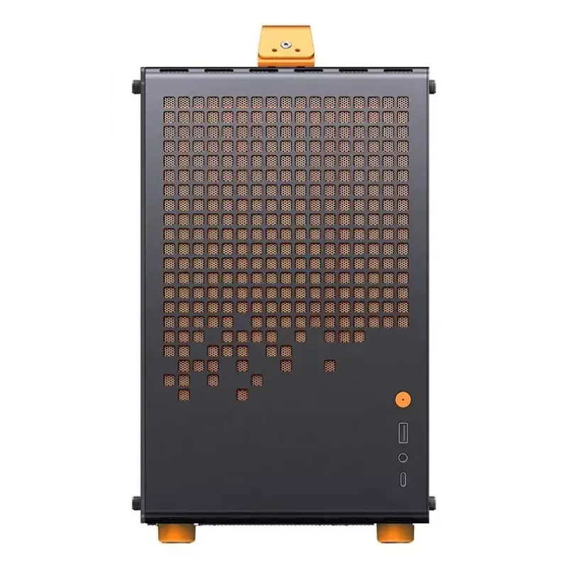 Obudowa komputerowa JONSPLUS MATX Handle Case Z20 - Czarno-Pomarańczowa
